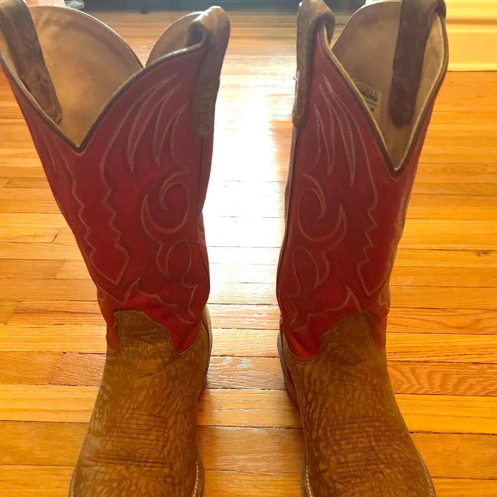 Red western woman's boots